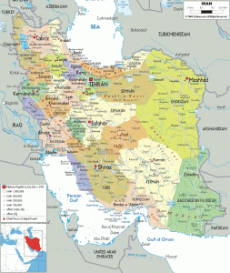 map of Iran