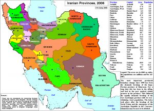 map of Iran